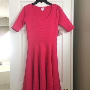LuLaRoe Nicole Dress - Hot Pink - New With Tags
